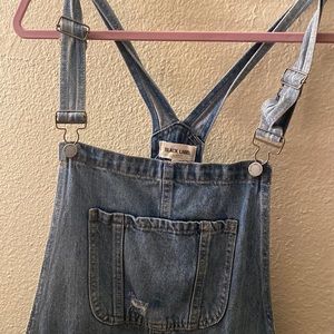 Overalls baggy very cute .